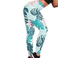 thumbnail image 5 of Jeiento Blue Palm Leaf High-waist Yoga Pants Running Sports Gym Full Length Leggings for Women Ladies Outfits for Women Girls Great Gift for Birthday, Size 3XL, 5 of 8