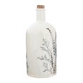 thumbnail image 4 of Creative Co-Op 24 oz. Stoneware Debossed Floral Bottle with Cork Stopper & Reactive Glaze Finish (Each one will vary), 4 of 5