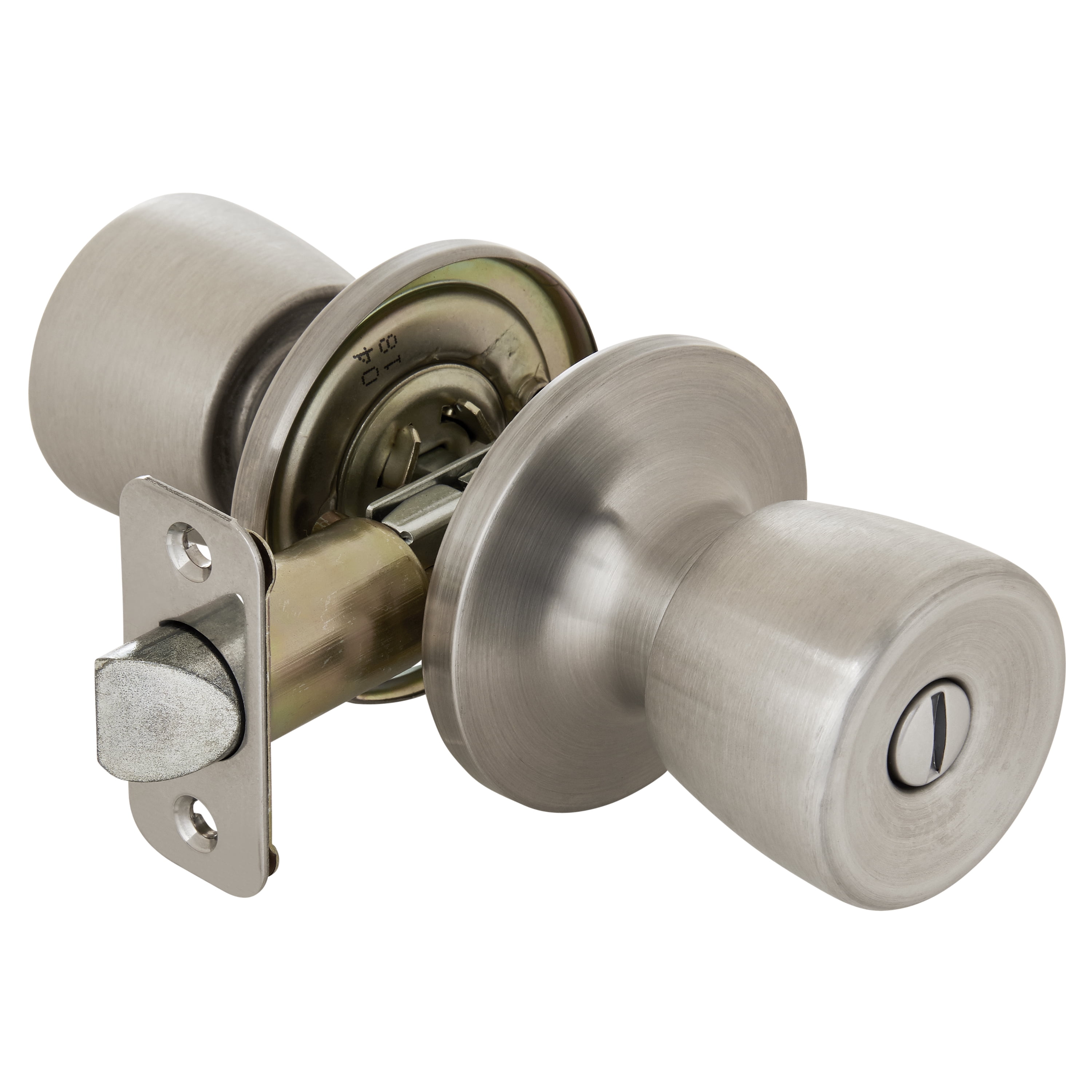 Hyper Tough Tulip Style Interior Privacy Doorknob in Stainless Steel Finish