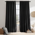 thumbnail image 2 of LKYUHGS-Window Treatment Blackout Curtains - (Natural Color) 52 inches W by 108 inches L Each Panel, Set of 2 Panels, Blackout Drape Panels for Nursery, 2 of 4