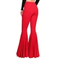 thumbnail image 6 of REALiKUN Women's Fashion Flare Yoga Leggings High Waist Wide Leg Bell Bottom Trousers Stretch Palazzo Pants, 6 of 6