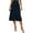 C436 Navy, variant on Gbsyewxs Womens Skirts Midi Skirt High Waist Solid Color Button Slit Fashion Summer Women'S Skirts Black