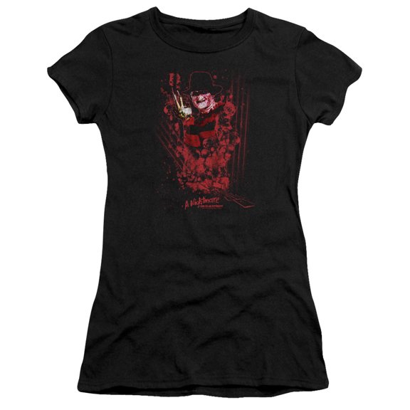 Nightmare On Elm StreE.T. One Two Freddys Coming For You S/S Junior Women's T-Shirt Sheer Black