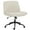 Linen - Beige - With Wheels, variant on MCQ Office Chair, Height-Adjustable Swivel Chair with Wide Padded Seat and Wheels, Linen Fabric in Beige, for Home Office​