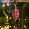 thumbnail image 6 of 8 pc Christmas Ball Bauble Ornament Glittering Pine Cone Christmas Indoor Outdoor Hanging Decoration Holiday Party Wedding Halloween Thanksgiving Valentine's Day Decor, 6 of 6