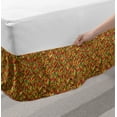 thumbnail image 2 of Leaves Bed Skirt, Autumn Faded Leafage Foliage Forest Fall Woods Botanical Tree Shady Ecology Theme, Elastic Bedskirt Dust Ruffle Wrap Around for Bedding Decor, 4 Sizes, Multicolor, by Ambesonne, 2 of 2