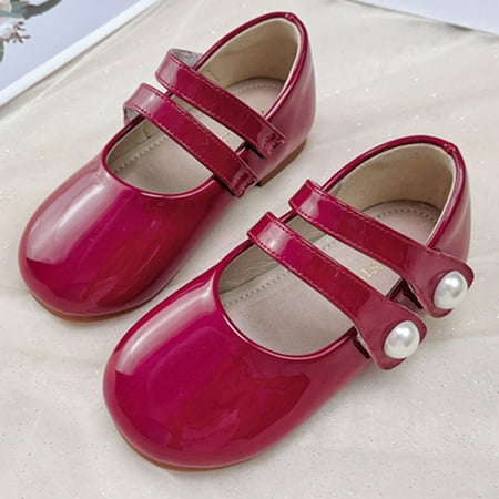 

PEASKJP Girls Fashion Sneakers Kids Girls Breathable Flats Bottom Non Slip Princess Sneakers Shoes Non Slip Work Trainer Red 12