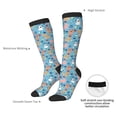 thumbnail image 4 of Xecao Cute Dog print thigh-high socks, crafted for both men and women with a stretchy, high-opaque design perfect for daily wear, 4 of 6