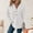 White, variant on Hoodies for Women Waffle Knit Long Sleeve Drawstring Button V Neck Casual Pullover Sweatshirt Hooded Tops