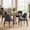 Dark Gray, variant on Vknow Wooden Dining Chairs, Linen Upholstered Dining Room Chairs with Solid Rubberwood Legs, Set of 2, Beige