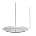thumbnail image 1 of Visland Al Pastor Skewer Vertical Skewer for Tacos Kebabs with 2 Removable Spikes 8 Inch Shawarma Rack Moisture-retaining Grill Pan BBQ Grilling Accessory, 1 of 8