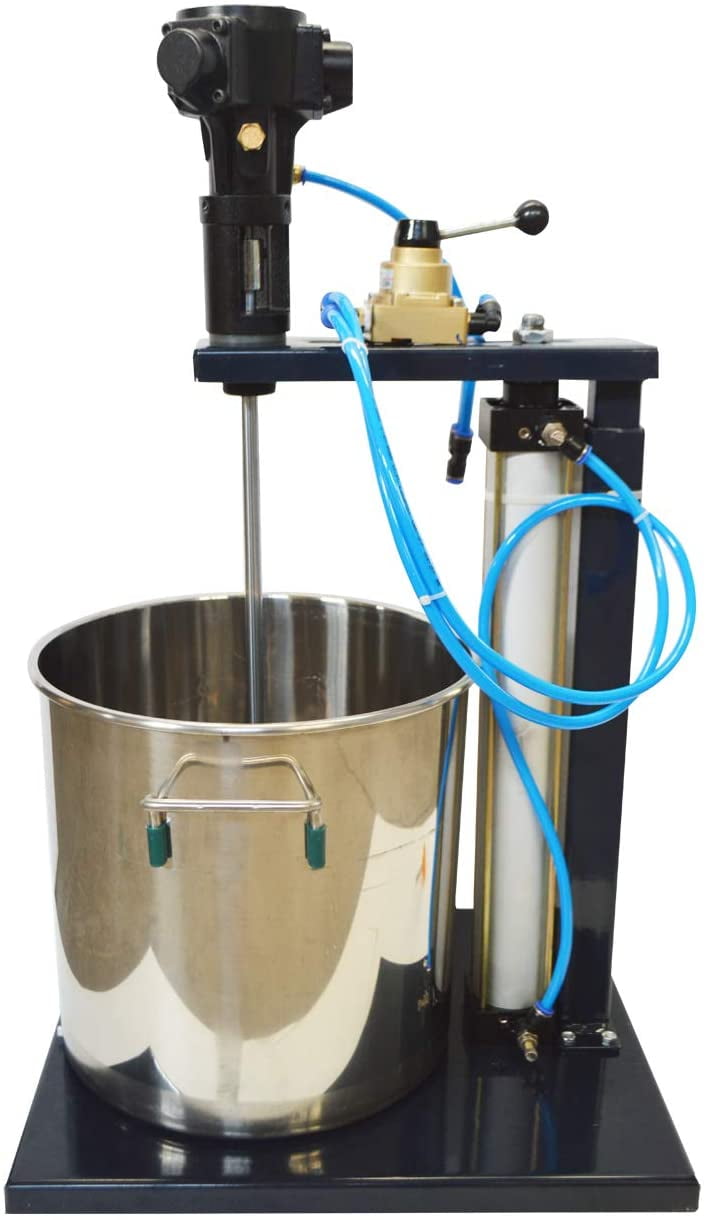 Pneumatic Paint Mixer 5 Gallon Coating Mixing Machine 1/4HP Ink Stirrer  Blender Stainless Steel Blade No Spark Mixing Rung Dope Tank Barrel  Industry Paint Mixer 