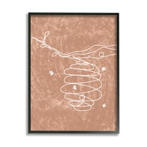 Stupell Industries Beehive Line Doodle Animals & Insects Painting Black Framed Art Print Wall Art, 11 x 14