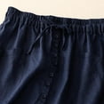 thumbnail image 3 of Women's Linen High Waisted Skirt - Drawstring Pleated Midi Swing Skirt with Pockets, Loose Fit, M-XXL, 3 of 5