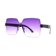 thumbnail image 1 of Girls Child Size Elegant Minimal Shield Rectangle Butterfly Sunglasses Purple, 1 of 4