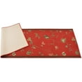 thumbnail image 2 of Custom Size Runner Rug Floral Red Design Customize Red Rug Runner 36 Inches Width By Choice Of Your Length, 2 of 9