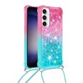 thumbnail image 2 of Funda para Samsung Galaxy S23 FE 5G Brillantina Líquida Divertida Reluciente y con Cristales en Movimiento Cuerpo Cruzado con Cordón Ajustable, 2 of 5