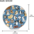 thumbnail image 3 of Coolnut 60" Dog Round Tablecloth, Waterproof Outdoor Tablecloth with Umbrella Hole and Zipper, for Kitchen Dining Picnic Party Home Decor, 3 of 7