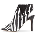 thumbnail image 2 of YDN Women Chic Peep Toe Stiletto High Heel Short Booties Cutout Slingback Side Zippers Sandals Walking Shoes Size 10 Zebra Pattern, 2 of 4