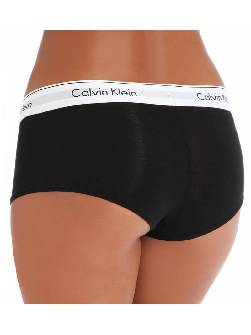 Calvin Klein Women's Modern Cotton Boyshort, White, Medium