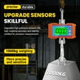 thumbnail image 4 of Hook Scale, Digital Crane Scale 1000KG (2204lbs), Industrial Heavy Duty Crane Scale LCD Backlight with Unit Change/Data Hold/Tare/Zero for Construction Site Travel Market Fishing, 4 of 10