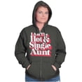 thumbnail image 3 of Single Cool Cute Funny Auntie Aunt Zip Hoodie Sweatshirt Women Brisco Brands S, 3 of 6