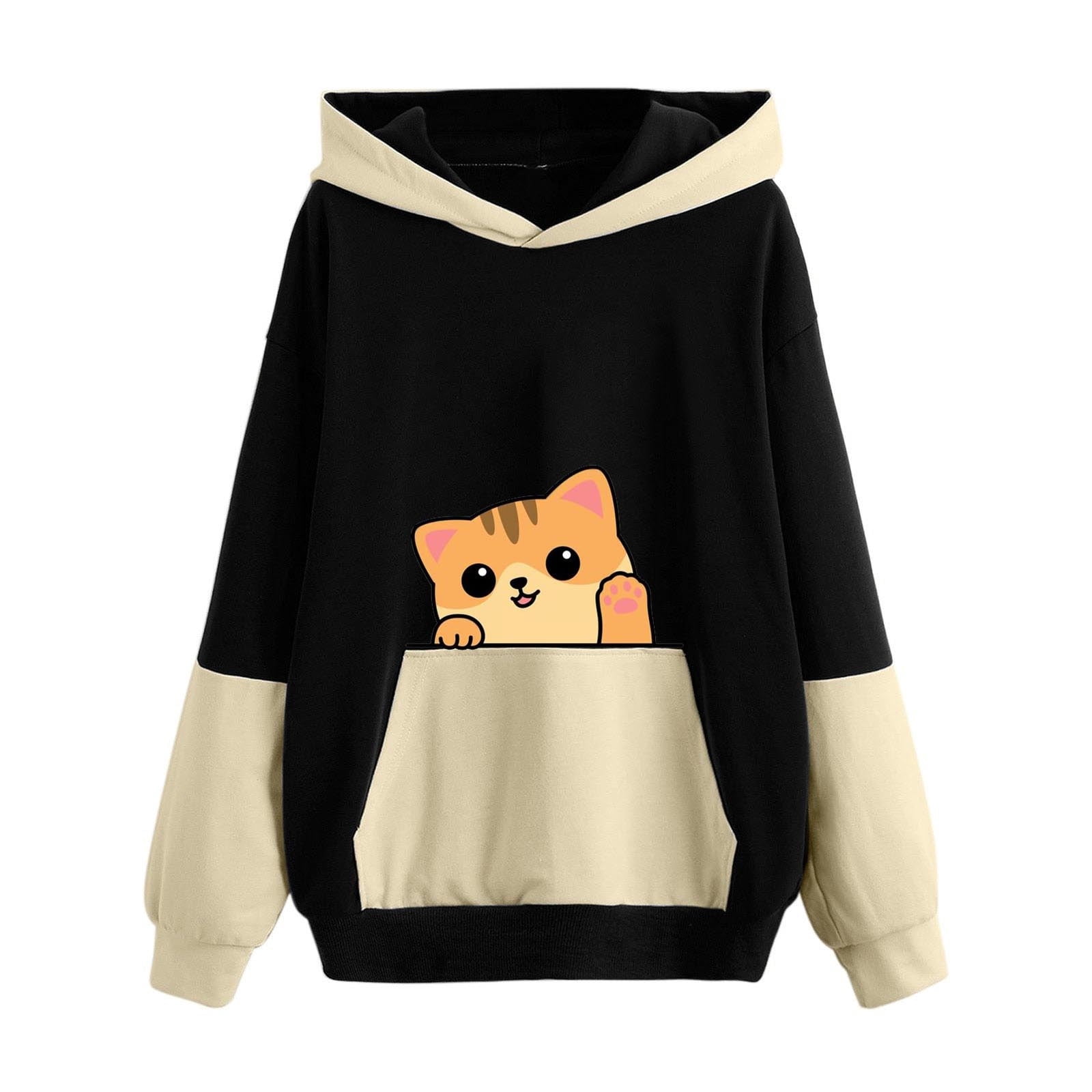 Zhifulu Casual Hooded Tops, Autumn Winter Hoodies Sweatshirt Hoodies Ghost  Graphics Long Sleeves Simple Cold Shoulder Sweater Hooded Sweatshirt  Pumpkin Graphics - Walmart.com