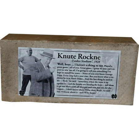 NCAA - Notre Dame Fighting Irish Stadium Brick with Nameplate- "Knute Rockne Speech"