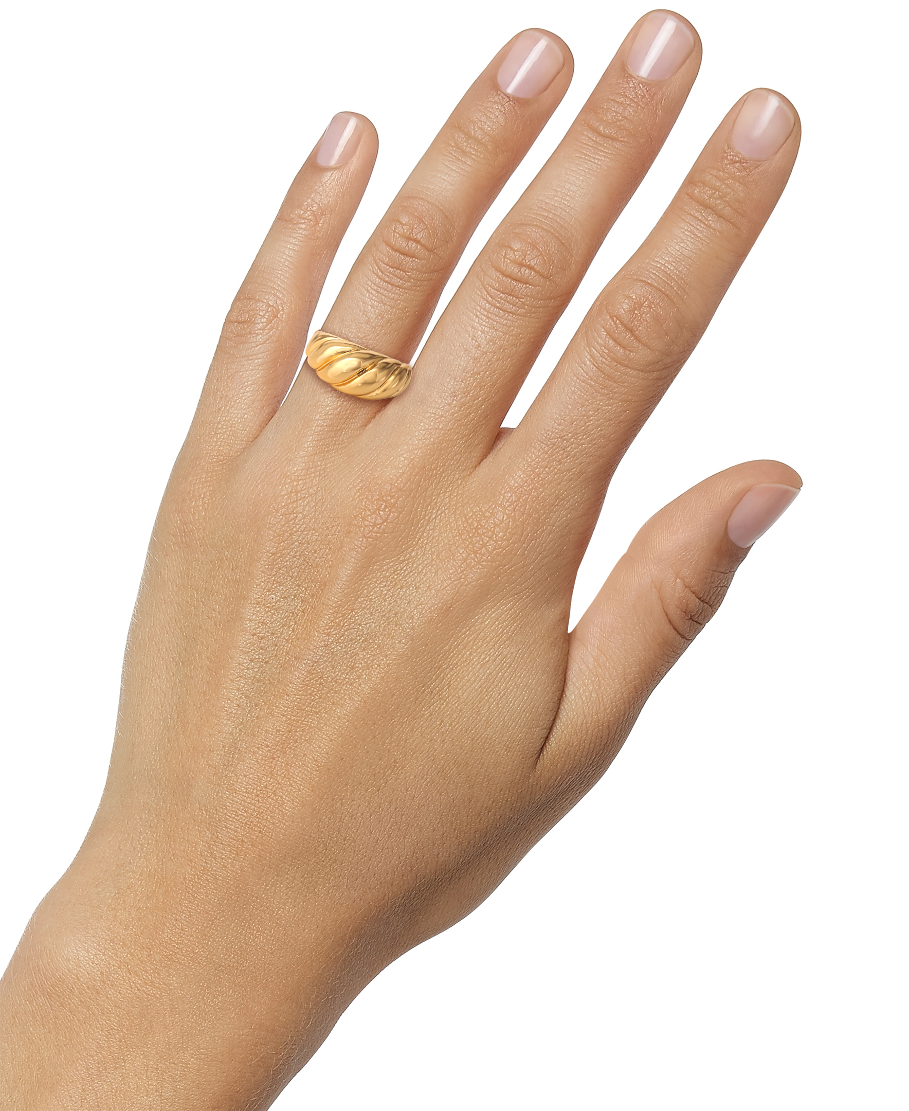 Jessica Simpson Gia Silver Stretch Ring With Faux Pearl & Blue Stone Accents - View #11