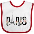 thumbnail image 3 of Inktastic Paris Eiffel Tower with Flowers Boys or Girls Baby Bib, 3 of 4