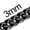 Black, variant on Suplight Mens Gift Hip Hop Necklace 3mm Miami Unisex Curb Cuban Link Chain, 316L Stainless Steel