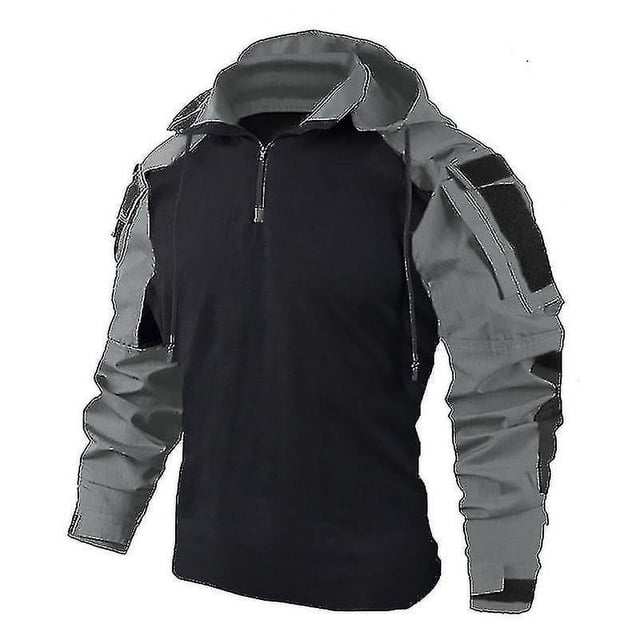 Camisa táctica para hombre, camiseta de combate militar de camuflaje estadounidense, ropa de caza y acampada para Airsoft y Paintball