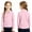 Pink#02, variant on Grblisyd Boys Girls School Uniform Long Sleeve Polo Shirt Button Closure Comfortable & Soft Back to School Top