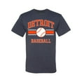 thumbnail image 2 of Wild Bobby City of Detroit Baseball Fantasy Fan Sports Men's T-Shirt, Vintage Heather Navy, Small, 2 of 6