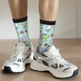 thumbnail image 6 of Disketp Cute Floral Frog Unisex Crew Socks Lightweight Breathable Ventilation Ankle Socks, Mid-calf socks for Daily, 6 of 6