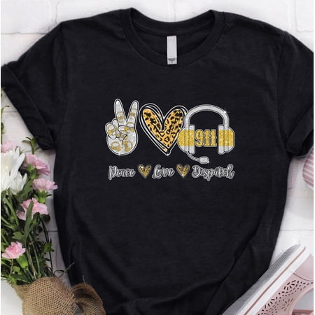 911 dispatcher Shirt / Peace Love 911 Dispatcher Cute Dispatcher Gifts Shirt / 911 dispatcher Hoodie / 911 Dispatcher Gift