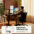 thumbnail image 4 of GUNAITO Height Adjustable Electric Standing Desk, 63 x 28 Inches Sit Stand up Desk, Memory Computer Home Office Desk, Black, 4 of 8