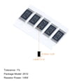 thumbnail image 2 of Unique Bargains 2512 Surface Mount Device Resistor Kit 0.01R-1R Ohm 10 Values 1% Tolerance 1W 1 Set/50 Pcs, 2 of 5