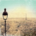 thumbnail image 2 of Schlabach, Sue 15x15 Black Ornate Wood Framed with Double Matting Museum Art Print Titled - Eiffel Landscape Letter Blue I, 2 of 4