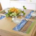 thumbnail image 4 of Ambesonne Brick Place Mats Set of 4, Field Urban Sky, Standard Size, Red Green, 4 of 6