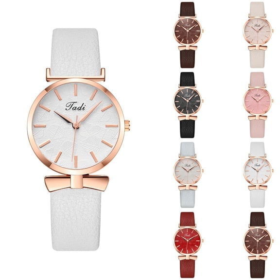 Resicozy Women Round Watches Business Work Casual Dress Fashion Simple Casual Leather Strap Date Watch 2026 Light Blue