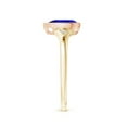 thumbnail image 3 of ANGARA Natural Pear-Shaped 1.1 ct Tanzanite Ring with Diamonds in 14K Yellow & Rose Gold for Women (Size-8x6mm) | December Birthstone, Anniversary, Jewelry Gift for Women | Natural Tanzanite Ring, 3 of 10