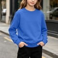 thumbnail image 4 of DJDLJWCJ Boys Long Sleeve Sweatshirt Solid Color Crewneck Pullover Boys Stretch Soft Lightweight Sweatshirts Blue Size 3T, 4 of 7
