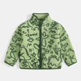 thumbnail image 3 of GYRATEDREAM Toddler Girls Boys Fall Winter Jacket Baby Polar Fleece Stand Collar Full Zipper Graphic Print Coat Unisex Kids Warm Thicken Outwear for 2-10 Years, 3 of 8
