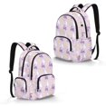 thumbnail image 2 of DISNIMO Cute Cat Print Girls Backpack 17-Inch School Bag for Primary Elementary Students Lightweight Portable Bookbag with Padded Straps, Back to School Supplies, 2 of 7