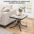 thumbnail image 2 of Gymax 2PCS 20'' Outdoor Side Table w/Tempered Glass Top  Metal Frame Patio End Table, 2 of 10