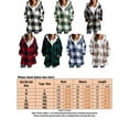 thumbnail image 2 of Niuer Ladies Warm Plaid Sherpa Coat Women Loose Fleece Fuzzy Jackets Long Sleeve Winter Hooded Casual Hoodies Jacket Red S, 2 of 2