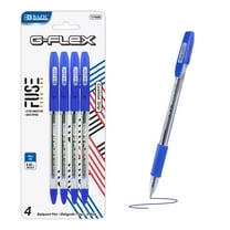 BAZIC G-Flex Blue Fuse Tech Ink Pen, 0.7 mm Medium Point, (4/Pack), 1-Pack
