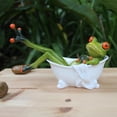 thumbnail image 2 of yuksok Cute Frog Sculpture Gift Artificial Animal Simulation Statue Creative Ornaments, 2 of 9
