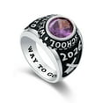 thumbnail image 3 of Mementos USA Custom X-Large Men's Class Rings 10kt White Gold for High School and College, 3 of 6